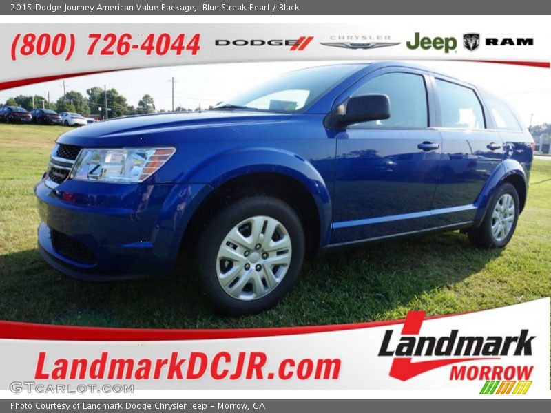 Blue Streak Pearl / Black 2015 Dodge Journey American Value Package