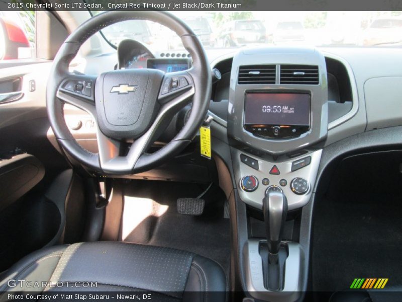 Crystal Red Tintcoat / Jet Black/Dark Titanium 2015 Chevrolet Sonic LTZ Sedan