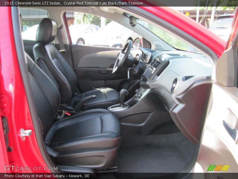 Crystal Red Tintcoat / Jet Black/Dark Titanium 2015 Chevrolet Sonic LTZ Sedan