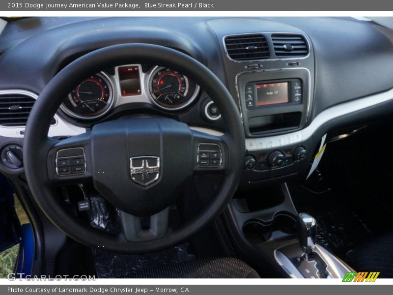 Blue Streak Pearl / Black 2015 Dodge Journey American Value Package