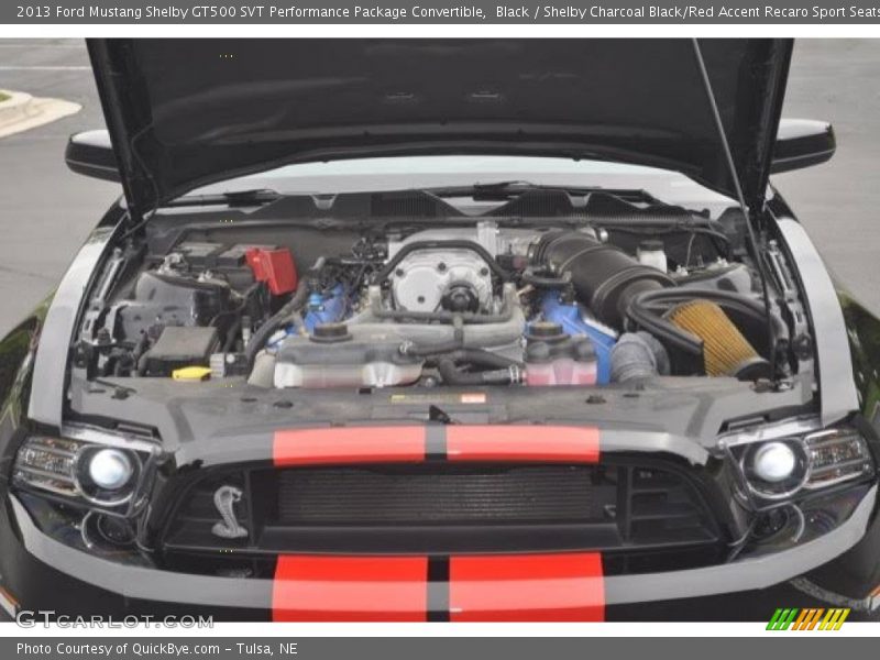 Black / Shelby Charcoal Black/Red Accent Recaro Sport Seats 2013 Ford Mustang Shelby GT500 SVT Performance Package Convertible