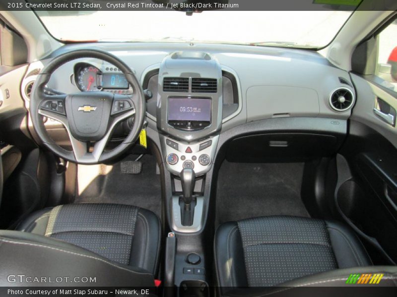 Crystal Red Tintcoat / Jet Black/Dark Titanium 2015 Chevrolet Sonic LTZ Sedan