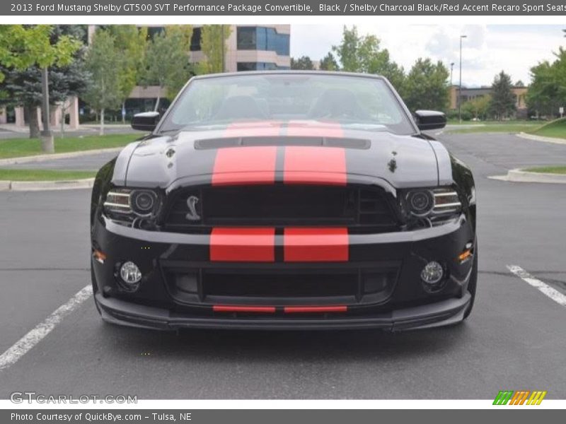 Black / Shelby Charcoal Black/Red Accent Recaro Sport Seats 2013 Ford Mustang Shelby GT500 SVT Performance Package Convertible