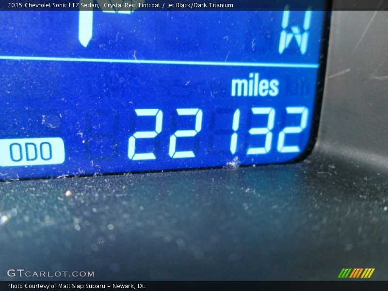 Crystal Red Tintcoat / Jet Black/Dark Titanium 2015 Chevrolet Sonic LTZ Sedan