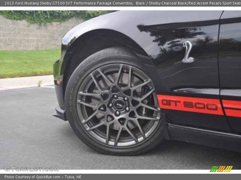 Black / Shelby Charcoal Black/Red Accent Recaro Sport Seats 2013 Ford Mustang Shelby GT500 SVT Performance Package Convertible