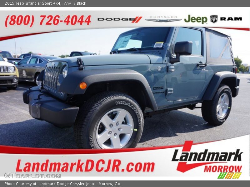 Anvil / Black 2015 Jeep Wrangler Sport 4x4