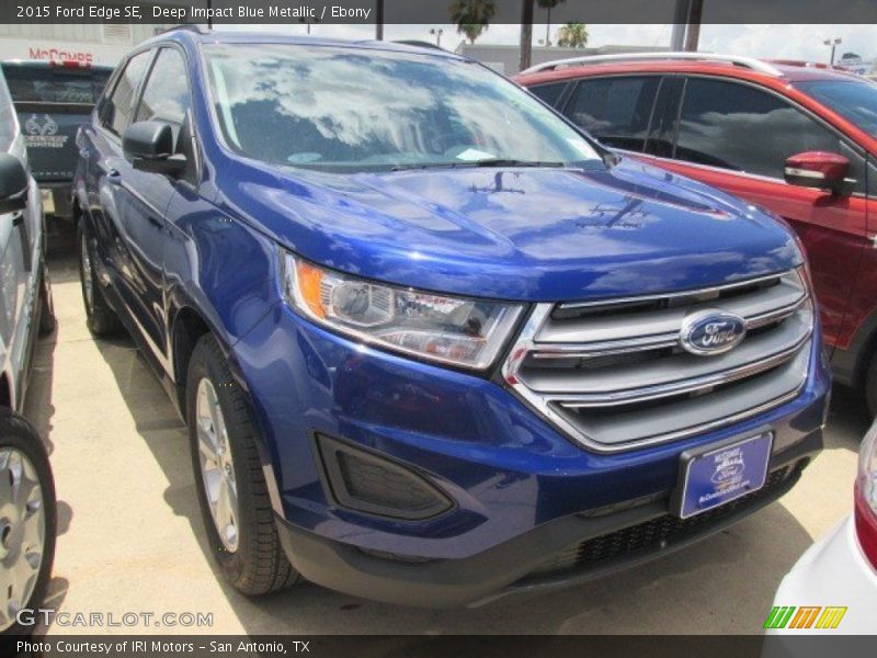 Deep Impact Blue Metallic / Ebony 2015 Ford Edge SE