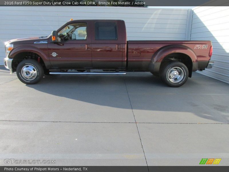 Bronze Fire Metallic / Adobe 2016 Ford F350 Super Duty Lariat Crew Cab 4x4 DRW