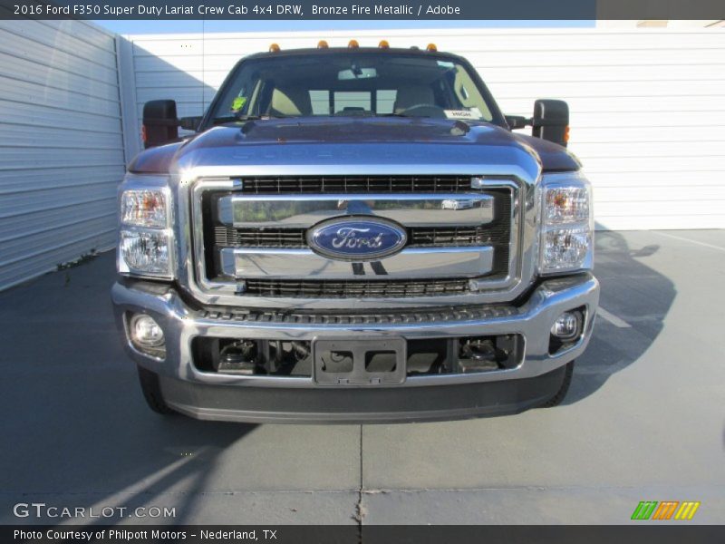 Bronze Fire Metallic / Adobe 2016 Ford F350 Super Duty Lariat Crew Cab 4x4 DRW