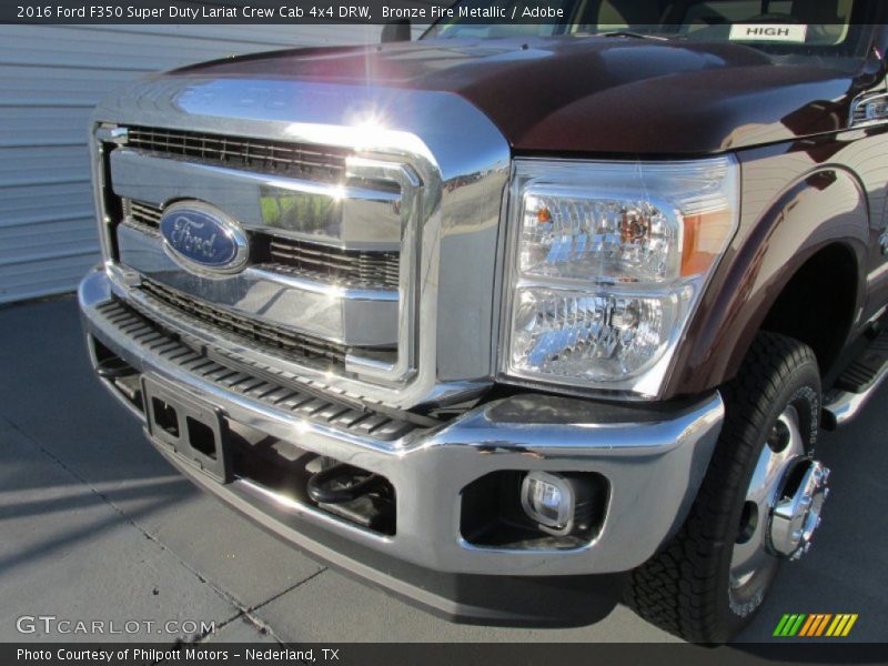 Bronze Fire Metallic / Adobe 2016 Ford F350 Super Duty Lariat Crew Cab 4x4 DRW