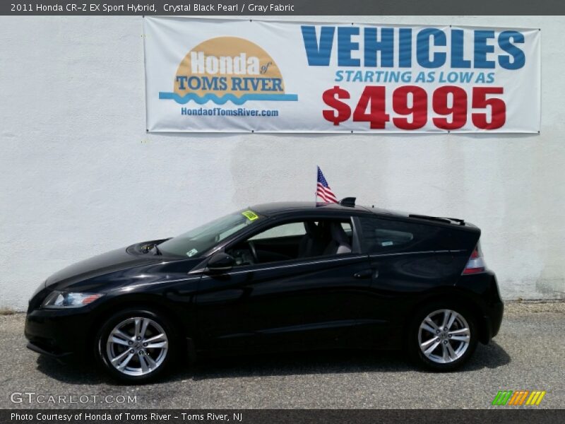 Crystal Black Pearl / Gray Fabric 2011 Honda CR-Z EX Sport Hybrid