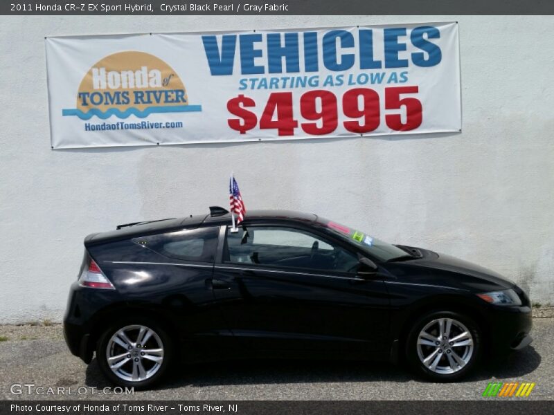 Crystal Black Pearl / Gray Fabric 2011 Honda CR-Z EX Sport Hybrid