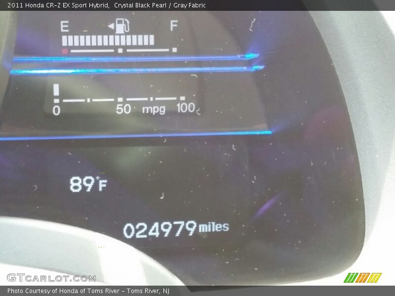 Crystal Black Pearl / Gray Fabric 2011 Honda CR-Z EX Sport Hybrid