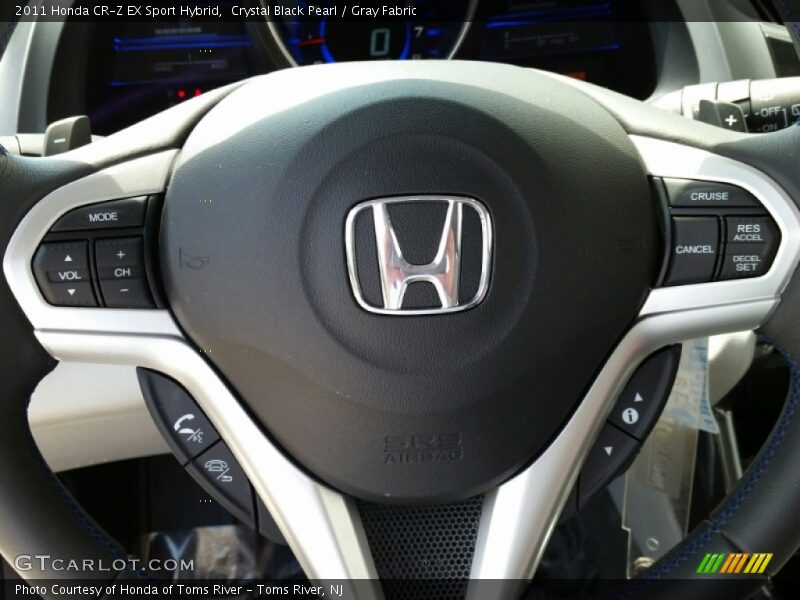 Crystal Black Pearl / Gray Fabric 2011 Honda CR-Z EX Sport Hybrid