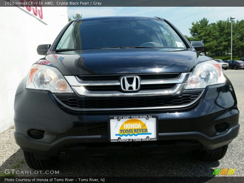 Crystal Black Pearl / Gray 2010 Honda CR-V LX AWD