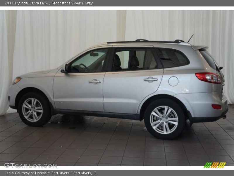 Moonstone Silver / Gray 2011 Hyundai Santa Fe SE