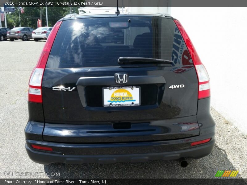 Crystal Black Pearl / Gray 2010 Honda CR-V LX AWD
