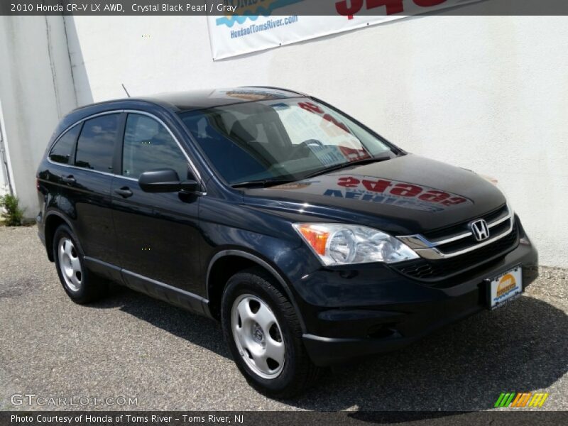 Crystal Black Pearl / Gray 2010 Honda CR-V LX AWD