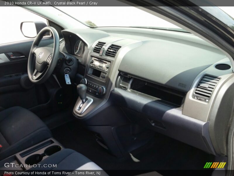 Crystal Black Pearl / Gray 2010 Honda CR-V LX AWD