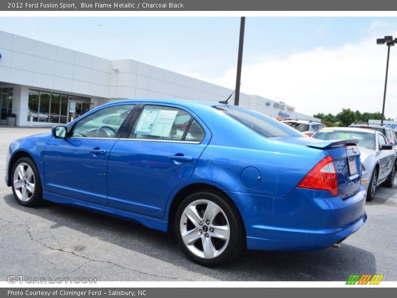 Blue Flame Metallic / Charcoal Black 2012 Ford Fusion Sport