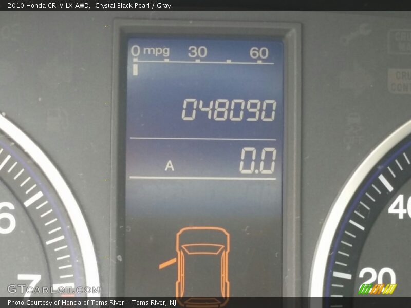 Crystal Black Pearl / Gray 2010 Honda CR-V LX AWD