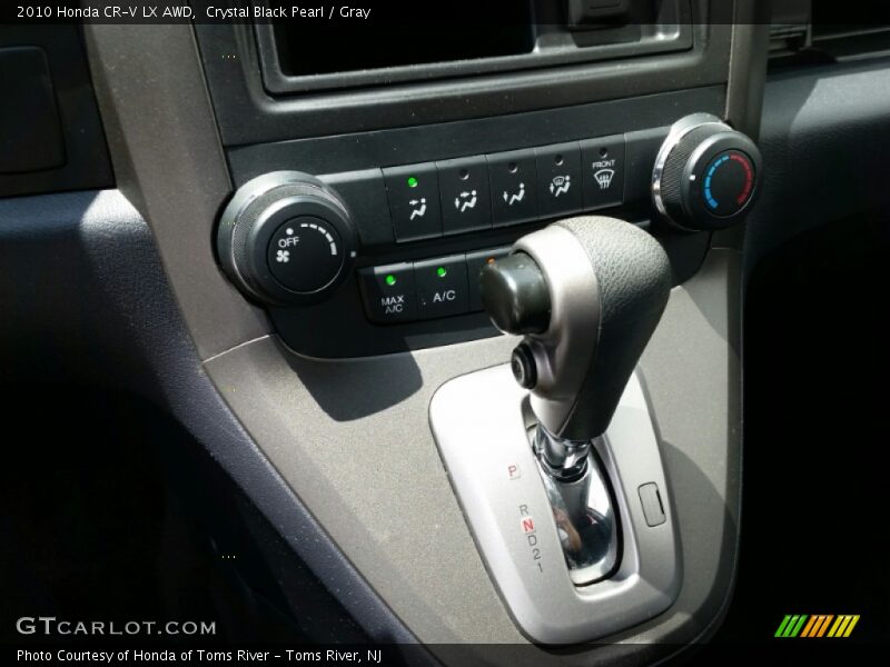 Crystal Black Pearl / Gray 2010 Honda CR-V LX AWD