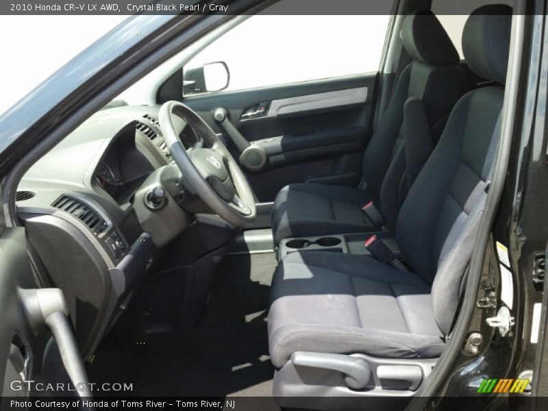 Crystal Black Pearl / Gray 2010 Honda CR-V LX AWD