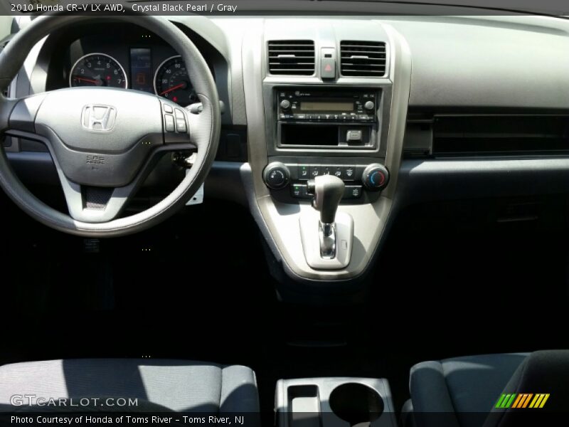 Crystal Black Pearl / Gray 2010 Honda CR-V LX AWD
