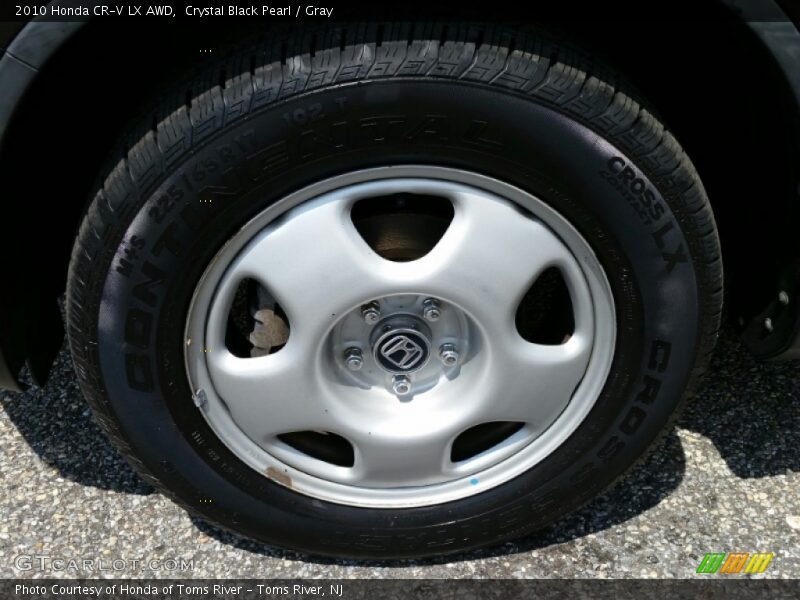 Crystal Black Pearl / Gray 2010 Honda CR-V LX AWD
