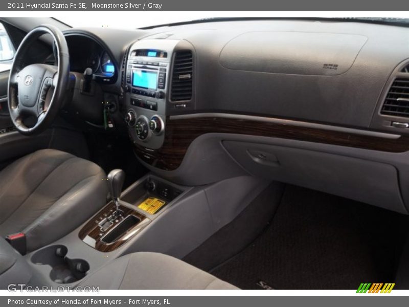 Moonstone Silver / Gray 2011 Hyundai Santa Fe SE