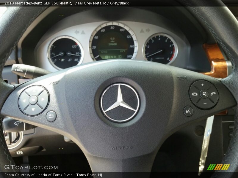 Steel Grey Metallic / Grey/Black 2010 Mercedes-Benz GLK 350 4Matic