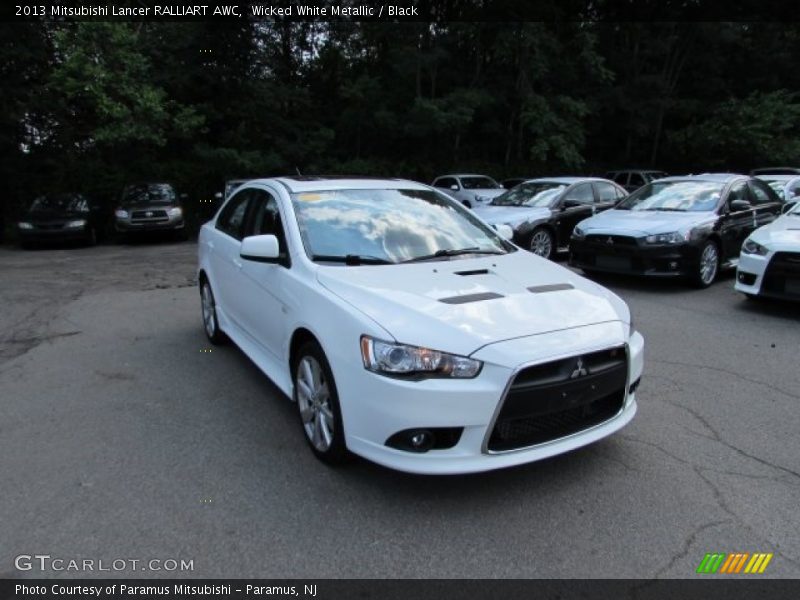 Wicked White Metallic / Black 2013 Mitsubishi Lancer RALLIART AWC
