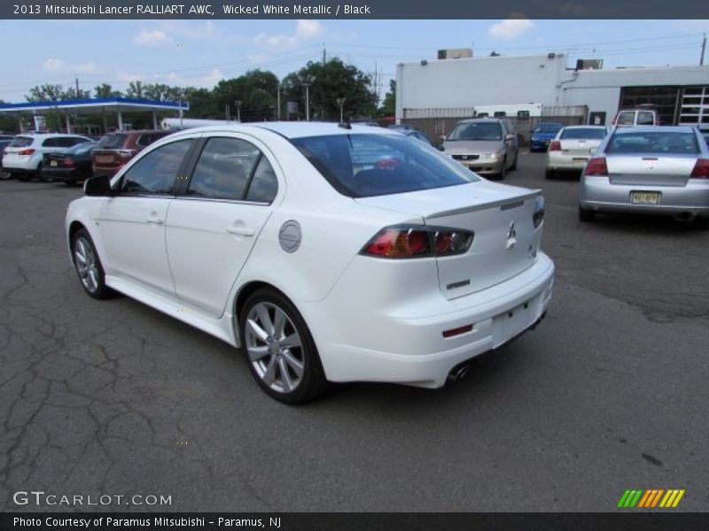 Wicked White Metallic / Black 2013 Mitsubishi Lancer RALLIART AWC