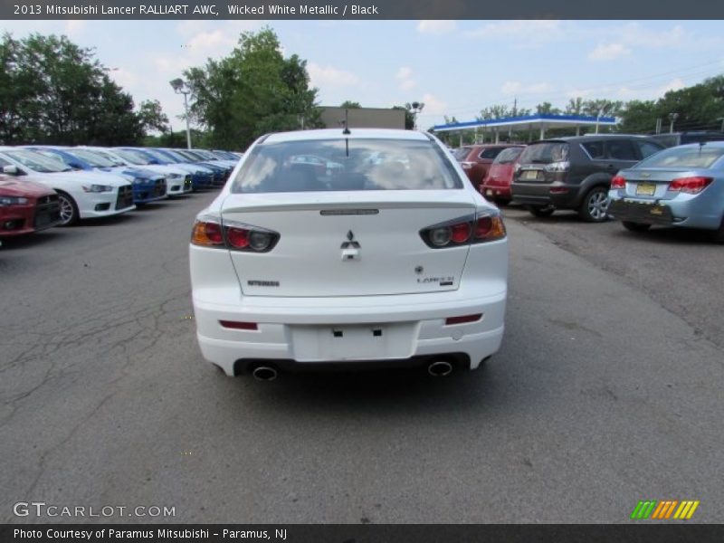 Wicked White Metallic / Black 2013 Mitsubishi Lancer RALLIART AWC
