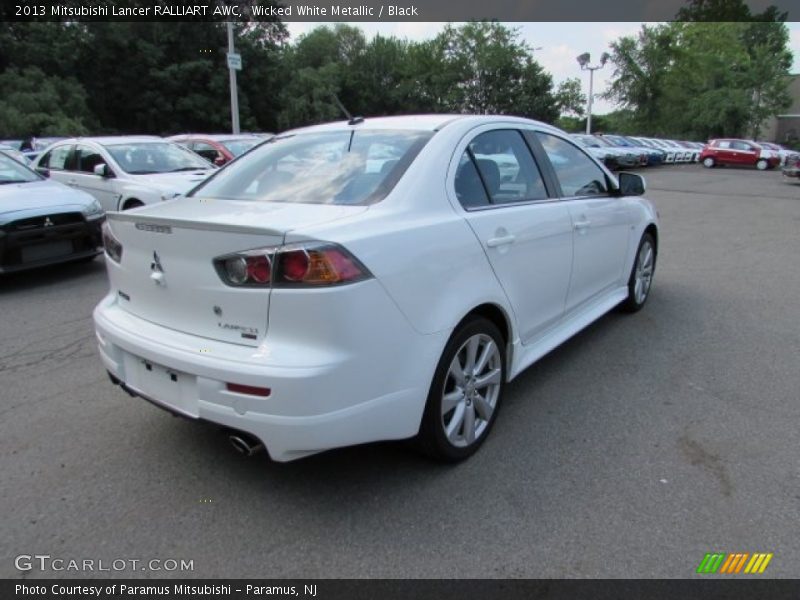 Wicked White Metallic / Black 2013 Mitsubishi Lancer RALLIART AWC