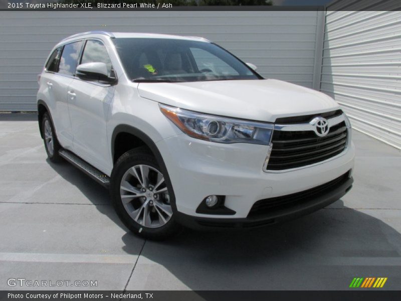 Blizzard Pearl White / Ash 2015 Toyota Highlander XLE