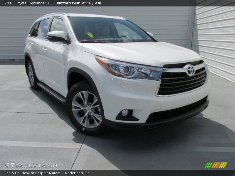 Blizzard Pearl White / Ash 2015 Toyota Highlander XLE