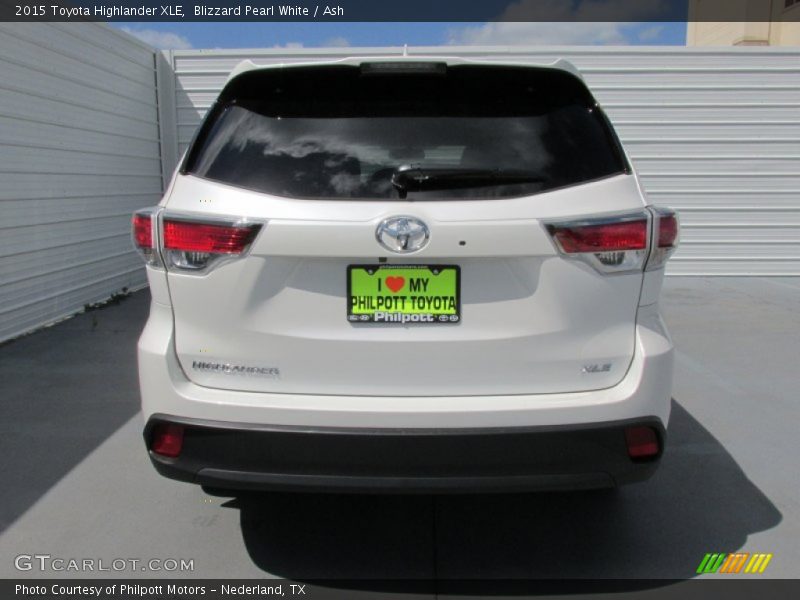 Blizzard Pearl White / Ash 2015 Toyota Highlander XLE