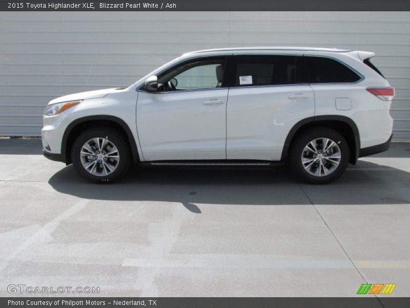 Blizzard Pearl White / Ash 2015 Toyota Highlander XLE