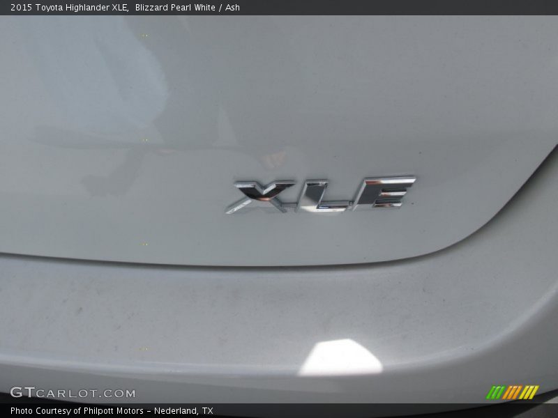 Blizzard Pearl White / Ash 2015 Toyota Highlander XLE