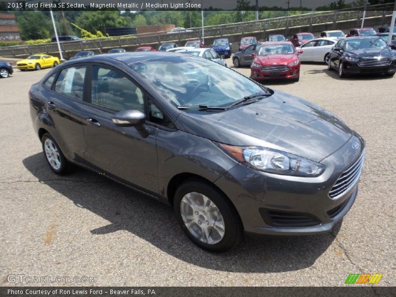 Magnetic Metallic / Medium Light Stone 2015 Ford Fiesta SE Sedan