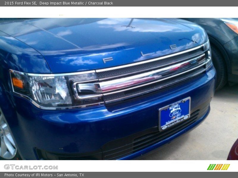 Deep Impact Blue Metallic / Charcoal Black 2015 Ford Flex SE