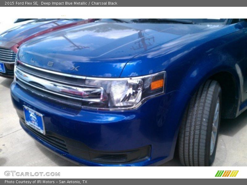 Deep Impact Blue Metallic / Charcoal Black 2015 Ford Flex SE