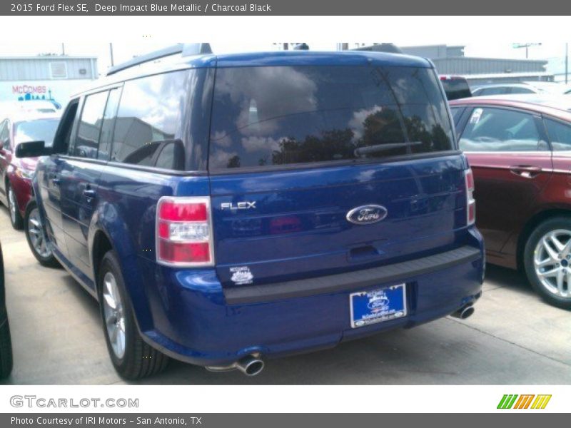 Deep Impact Blue Metallic / Charcoal Black 2015 Ford Flex SE