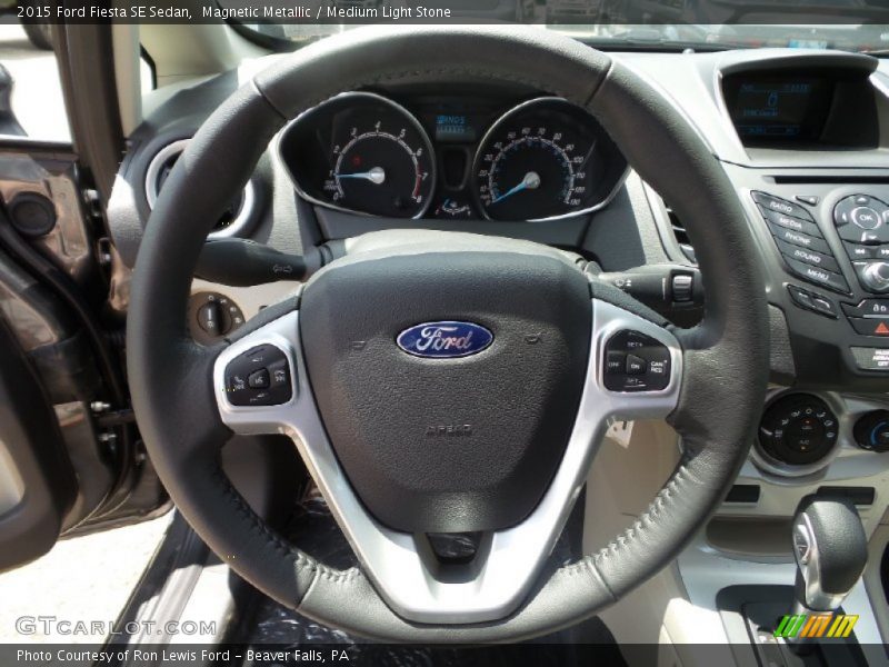 Magnetic Metallic / Medium Light Stone 2015 Ford Fiesta SE Sedan