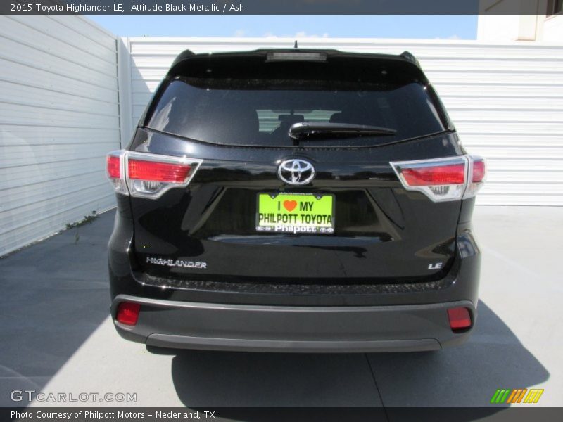 Attitude Black Metallic / Ash 2015 Toyota Highlander LE
