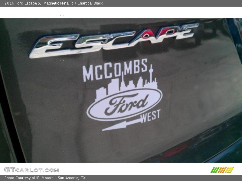 Magnetic Metallic / Charcoal Black 2016 Ford Escape S