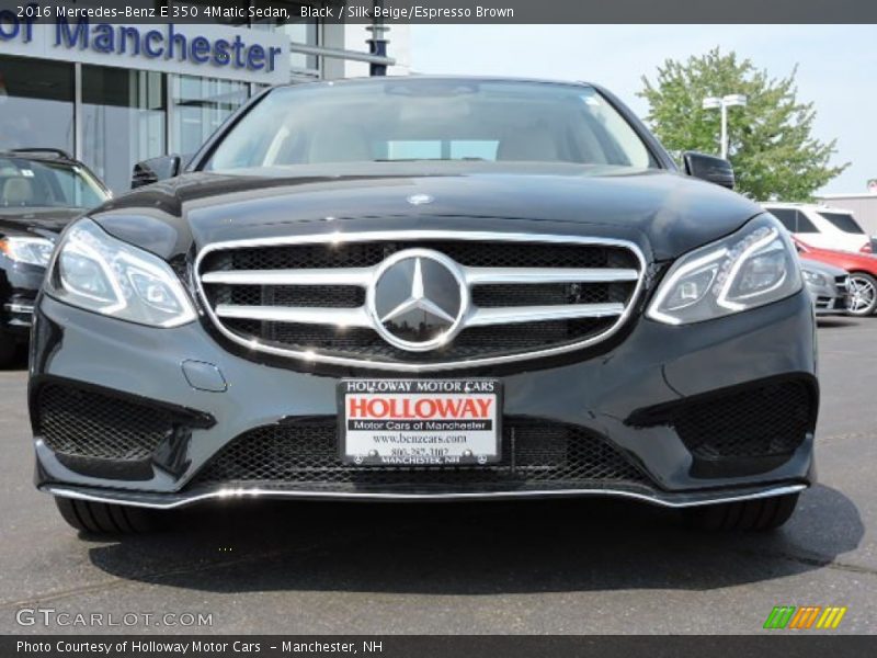 Black / Silk Beige/Espresso Brown 2016 Mercedes-Benz E 350 4Matic Sedan