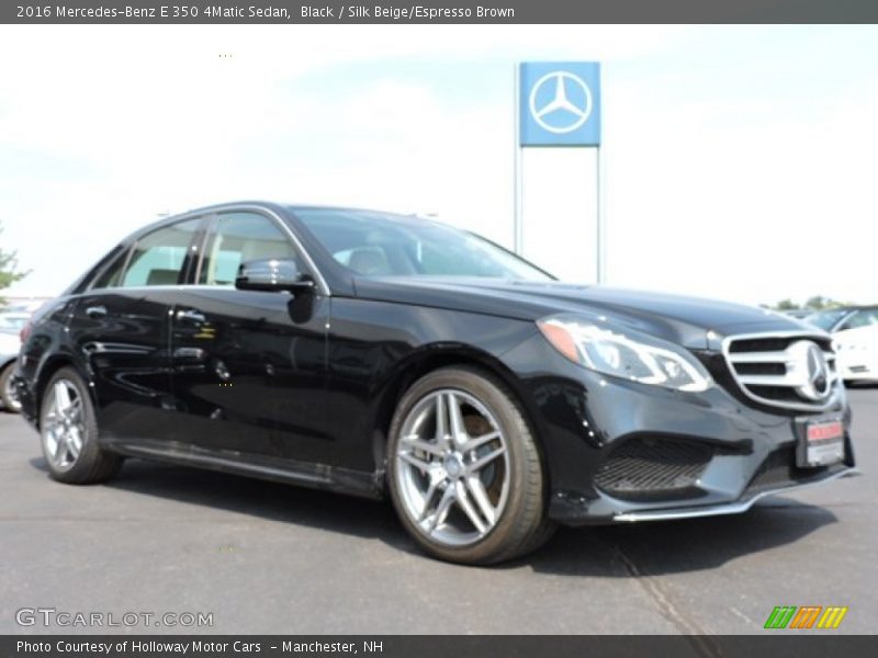 Black / Silk Beige/Espresso Brown 2016 Mercedes-Benz E 350 4Matic Sedan