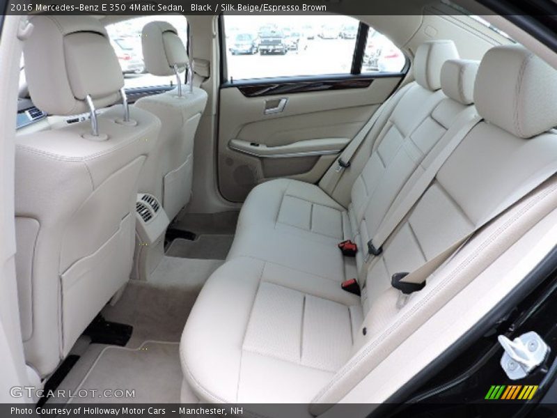 Black / Silk Beige/Espresso Brown 2016 Mercedes-Benz E 350 4Matic Sedan